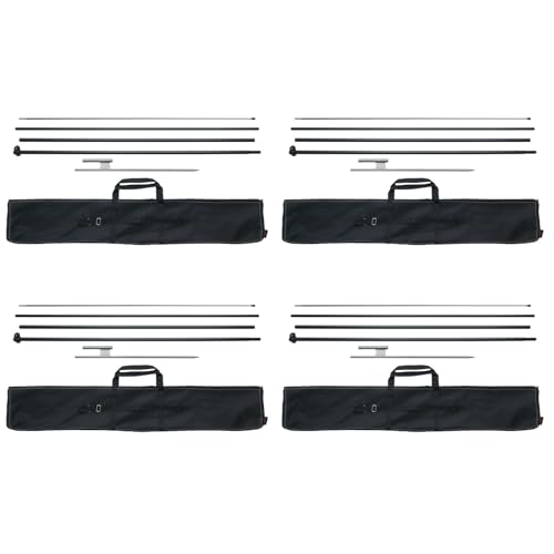 VEVOR Feather Flag Pole Kit 4 Packs, 16.3 ft Swooper Flag Pole, Sign Flag Poles…
