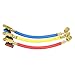 KKmoon 3pcs R134A R410A R22 R12 800 PSI Manifold Gauge Set A/C Refrigeration Charging Hose High Pressure HVAC Refrigerant Charging Hoses Set with Ball Valve