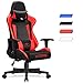 Vitesse Gaming Chair Sillas Gaming Racing Style Computer Gaming Chairs for Adults Ergonomic Desk Comfortable Chair High Back Swivel Executive Leather Chair with Lumbar Support and Headrest (Red)