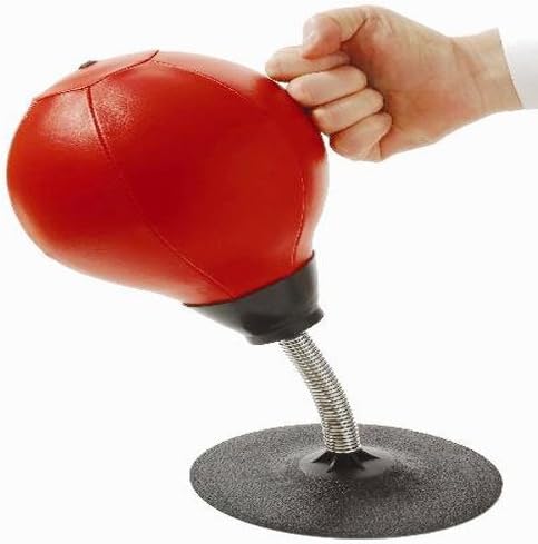 Homeinn MN245 Leather Stress Buster Desktop Punching Ball Heavy Duty Suction Freestanding Reflex Bag Kit Adults Kids Home Office by Homeinn