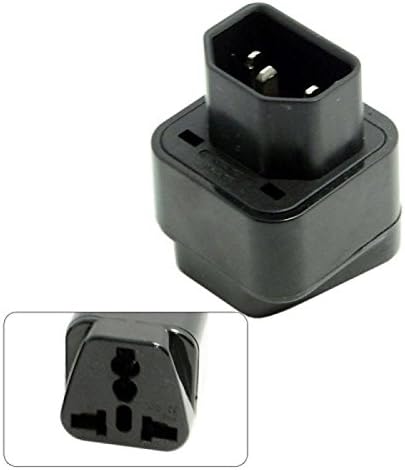 UXOXAS IEC320 C14 C13 Socket to USA Europe UK Australian All in One Combo Power Adapter