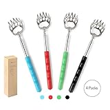 MARNUR Back Scratcher Telescopic Bear Claw Back Itching Scratchers Hand Held Massager Extendable Self Massage Tool Portable 4 Pieces