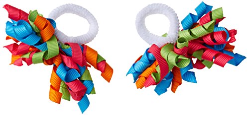 No Slippy Hair Clippy Baby Girls' Korker Pony Two Pack, Pink, One Size