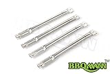 BBQMANN BF491(4-pack) BBQ Pipe Tube Gas Grill Burner Replacement for Charmglow, Charmglo, Uniflame, Lowes Model Grills (14 3/8