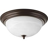 Progress Lighting P3926-20 3-Light Flushmount, Antique Bronze