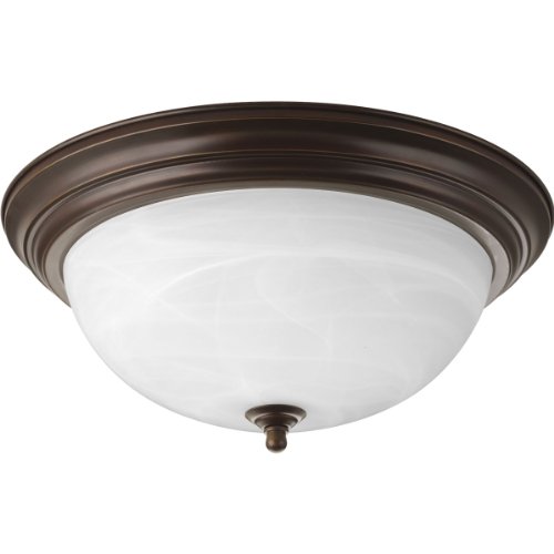 Progress Lighting P3926-20 3-Light Flushmount, Antique Bronze