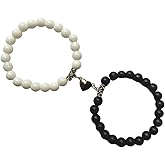 MANUSHYA LIFE | 2pcs Couples Bracelets for Women Men, Matching Bracelets for Couples, Matching Heart Bracelets for Boyfriend Girlfriend Best Friend, Best gift for Valentine IN