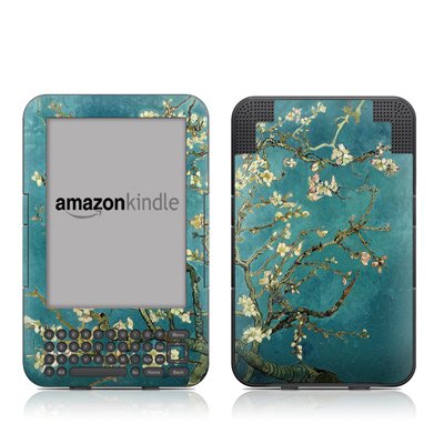 Van Gogh - Blossoming Almond Tree Design Protective Decal Skin Sticker for Amazon Kindle Keyboard / Keyboard 3G (3rd Gen) E-Book Reader - High Gloss Coating