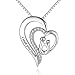 Mother's Day Gifts, I Love You Mom Heart Pendant Necklace for Mothers Birthday Gifts from Daughter Son, Jewelry for women, Gifts for mom, Grandma, Thanksgiving, Christmas, Anniversary Day Gifts