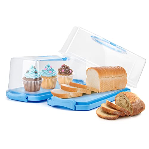 Mua HOYA PONYOO 2Pack Plastic Rectangular Bread Box with Clear Lid