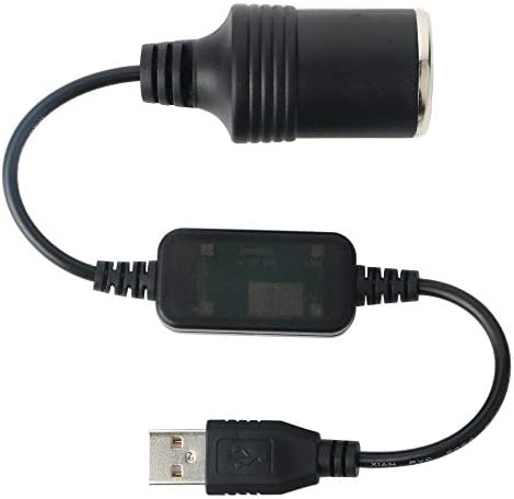 Gtiwung Usbポート12v車のシガレットライターソケット メス変換アダプタコード ドライビングレコーダーモバイル電源コード 駐車監視コンバーター 電源ソケット 電源ケーブル