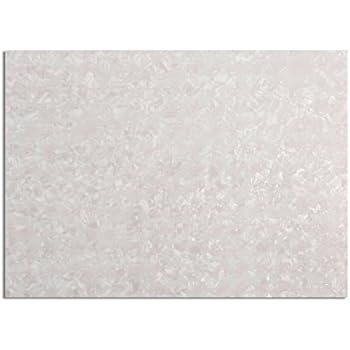 Musiclily 20x25cm Blanks Acoustic Guitar Pickguard Material Self Adhesive Scratch Plate Sheet, White Pearl