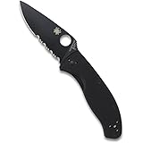 Spyderco Tenacious Folding Utility Pocket Knife with 3.39" Black Stainless Steel Blade and Durable G-10 Handle - Everyday Car