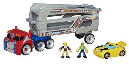 Buy Deluxe Set Transformers Rescue Bots Optimus Prime with Trailer and ...