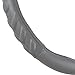 Motor Trend Premium Leatherette Car Seat Covers - Charcoal Gray PU Leather w/ Comfort Grip Steering Wheel Cover
