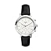 Fossil Q Women's Neely Stainless Steel and Leather Hybrid Smartwatch, Color: Silver-Tone, Black (Model: FTW5008)