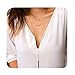 Zealmer Shoopic Layered Imitation Pearl Pendant Curved Tube Lariat Bar Drop Y Chain Necklace for Women