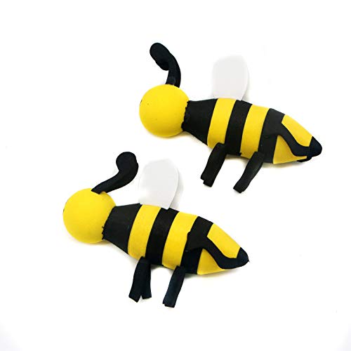 AQUEENLY Antenna Topper, 2 PCS Cartoon Bee Foam Car Antenna Topper Balls, Yellow