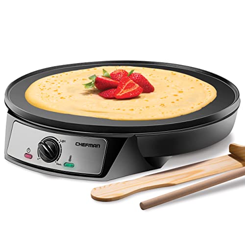 Chefman Electric Crepe Maker & Griddle, Precise Temperature Control