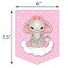 Pink Elephant Party Banner - Welcome Baby - Girl Baby Shower Decorations Supplies - 2 Pack