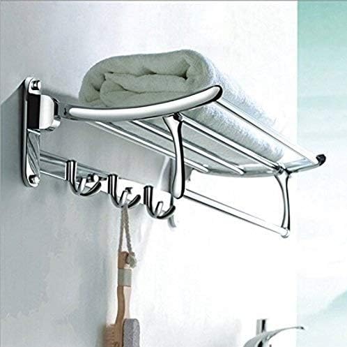 VR Premium High Grade Stainless Steel Folding Towel Rack (2 feet Long) - Pack of (4)