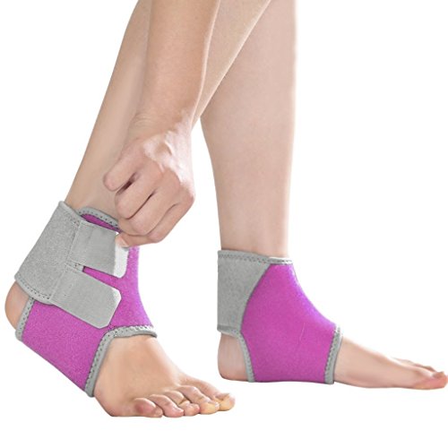 Pack 2 Kids Ankle Brace Adjustable Ankle Compression Support Sleeve Boot for Sprain Achilles Tendon Extensor Tendonitis Injury Recovery Running Basketball Dance Gymnastics Gym Golf Hiking Kickboxing - Thumbnail 6