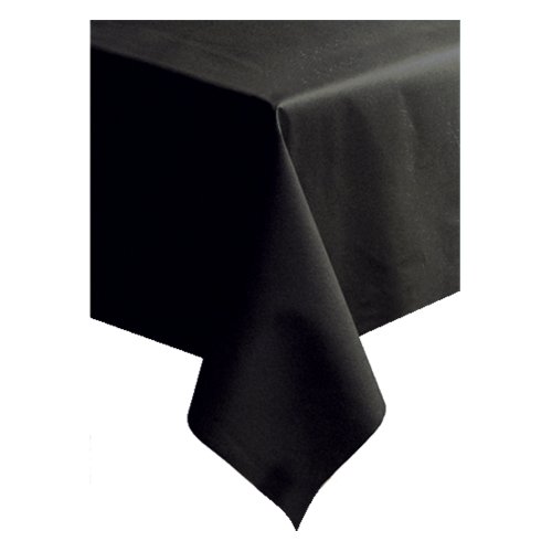 Hoffmaster 220836 Linen-Like Color in Depth Tablecover, 108" Length x 50" Width, Black (Case of 20)