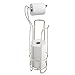 iDesign Axis Metal Free Standing Toilet Paper Tissue Holder, Roll Reserve Canister for Kid's, Guest, Master, Office Bathroom, 8
