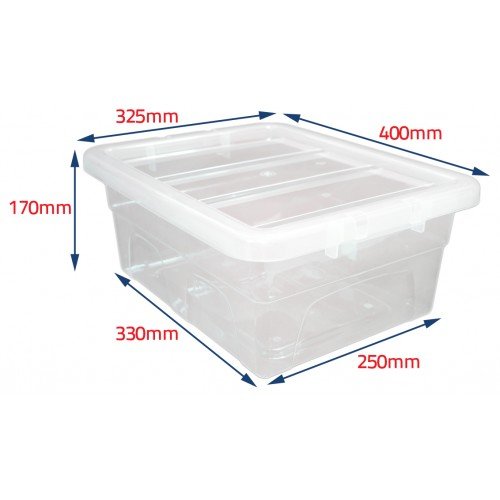 Whitefurze Plastic Storage Boxes Pack Of 5 (15 Litre) Amazon.co.uk Kitchen & Home