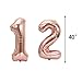12th Birthday Decorations Party Supplies,12th Birthday Balloons Rose Gold,Number 12 Mylar Balloon,Latex Balloon Decoration,Sweet 12th Birthday for Photo Props