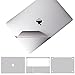VFENG Premium 6-in-1 3M Skin Decals Screen Protector for 2016~2022+ MacBook Pro 15 Inch with Touch Bar(Model: A1707/A1990)-Silver