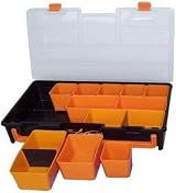 Saturnia Art Plast 3710 Tool Box 44.3cm Black Yellow Storage Organizer Case view 2