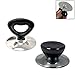 niceeshop(TM) Pot Lid Cover Knob Handle Universal Kitchen Replacement Cookware Lid Holder,Black+Sliver (Pack of 2)