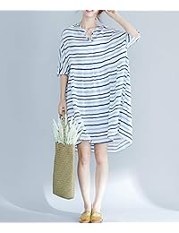 ELLAZHU Verano Casual Rayas Vestidos de Playa