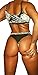 Jiujiuyi Women's Velvet Sexy Crop Tank and Thong Bikin Set Swimsuit 2 Pieces (Medium, Green)