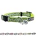 Pawtitas Pet Glow In The Dark Cat Collar with Safety Buckle and Bell Green Hook