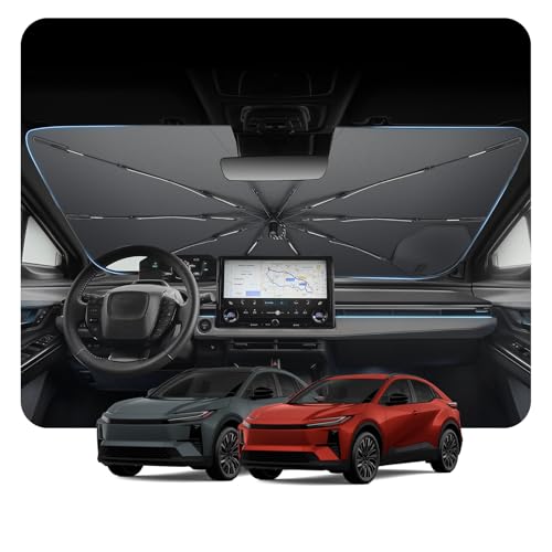 [2026 Upgrade] BSTW Compatible with Toyota C-HR AX20 2024-2026 & C-HR AX10 2016-2023 Windshield Sunshade, Auto Folding Sunshade Design with Drawstring, Sunscreen and UV Protection