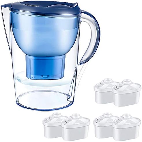 Water Purifier Pitcher Large Filtered Water Filter Pitcher for Superior Filtration And Taste (Bonus 60 Day Filter Included) Pour Water Pitcher with Filter, Rapids, BPA Free, 3.5L,3.5Lkettle6filter