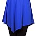 [DRSKIN] WS05 Women Handkerchief Hem Short Sleeve Long Tunic Top. (XL, Blue)