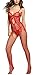 Avidlove Womens Lingerie Set V Neck Bra and Panty Set Lace Bodysuit Red XXS