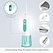 [Upgrade Version] Cordless Water Flosser Waterproof Dental Oral Irrigator Rechargeable with 4 Jet Tips and Upgrade Water Tank for Teeth Cleaning,Travel and Family Use, Kids and Adults Compatible