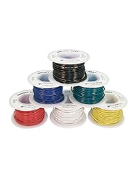 circuit test 22 AWG Hook Up Kit de cables varios colores 6 x 25 ft rollos, Variados