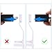 Wall Mount for Dot w/Cord (2 pcs White) - Wall Hanger Cable Holder for Dot 2nd Generation | No Drilling Screwless Full Protection Easy Mount Home Accessories by Adika
