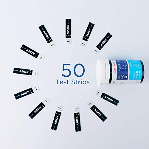 ABOX Blood Glucose Test Strips, 50 Test Strips + 50 Lancets