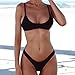 Minimalism Le Women's Brazilian Bikini Set Solid Swimsuit Swimwear