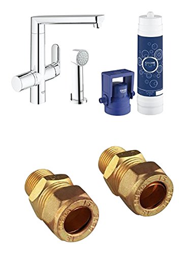 Grohe Blue K7 Pure Kitchen Tap With Water Filter L Spout Side
