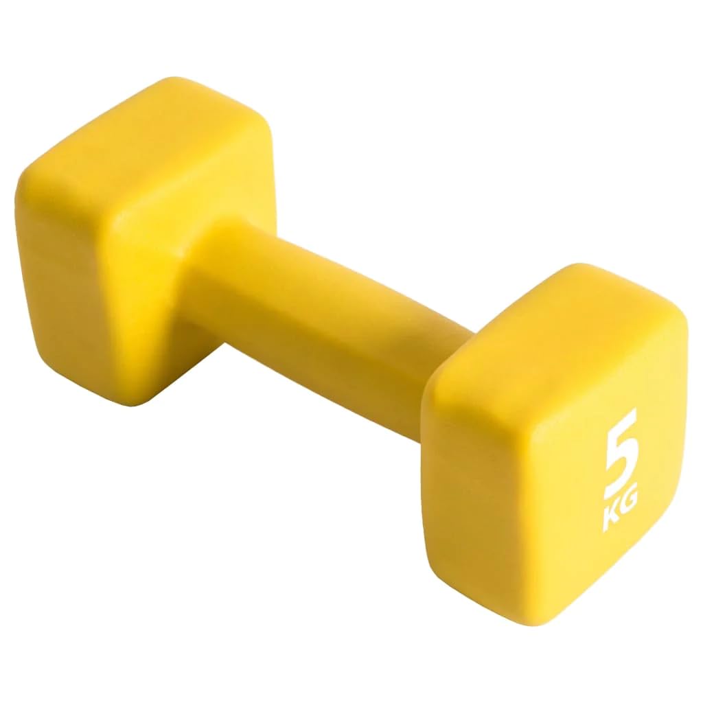 Wenko Neoprene Coated Weight Lifting Dumbbell,Yellow,5kg