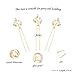 Artio Wedding Hair Pins Accessories with Crystals and Beads for Brides and Bridesmaids 3PCS (Gold)