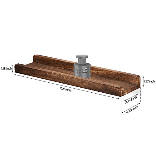 Emfogo Picture Ledge Shelf Rustic Wood Floating Shelves for Display 16.9 inch Set of 3 - Thumbnail 6