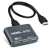 4K@60Hz HDMI Switch 3 in 1 Out Aluminum